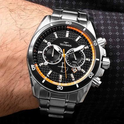 Relógio Technos Masculino Cronógrafo Ts Carbon JS25BBF/1P