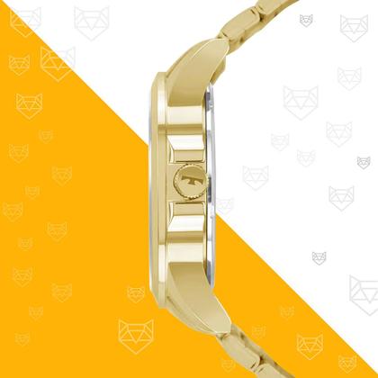 Imagem de Relógio Technos Masculino Dourado Preto Prova d'água com garantia de 1 ano com carteira
