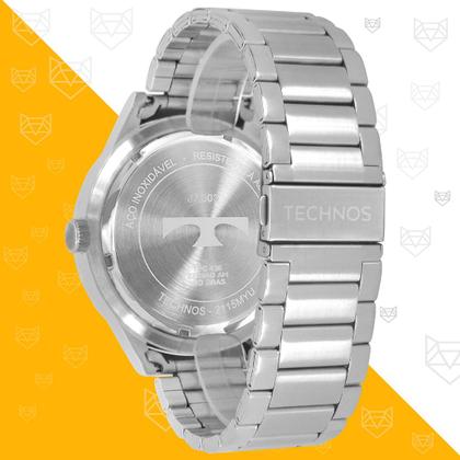 Imagem de Relógio Technos Masculino Dourado Preto Prova d'água com garantia de 1 ano com carteira