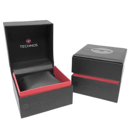 Imagem de Relógio Technos Mostrador Com Pedras  Fundo Preto Banho Dourado Pulseira e Caixa de Aço - 2036MME/4P