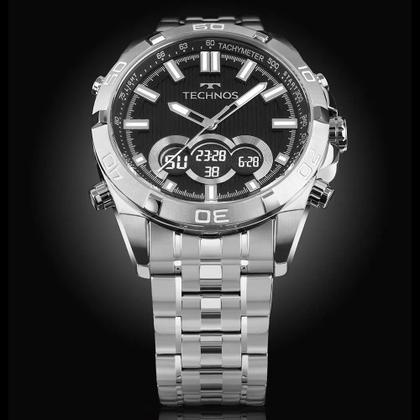 Imagem de Relógio Technos Performance Masculino Anadigi Prata BJK629AB/1P