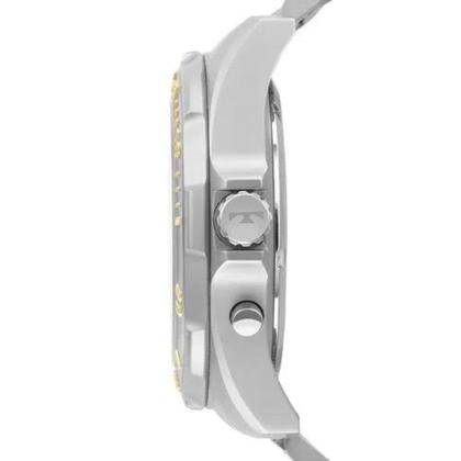 Imagem de Relógio Technos Skydiver Prateado Com Dourado Prova d'Água Masculino Calendário Digital WT205FQ/5P