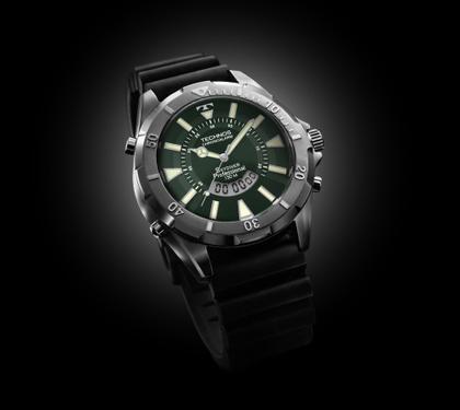 Imagem de Relógio Technos Skydiver Professional Masculino Caixa de 48mm mostrador VERDE WT205FZ/2V