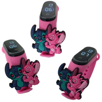 Imagem de Relógio Touch Digital Infantil Stitch_Angel_JUNTOS_Rosa - SMACTUDO