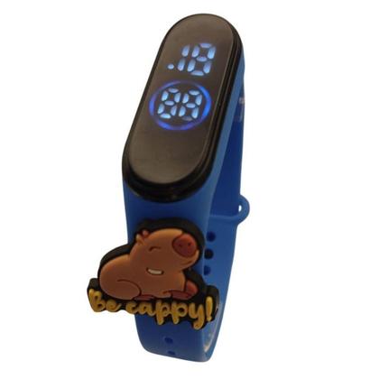 Imagem de Relógio Touch Infantil Capivara "Be Happy!"_Az - SMACTUDO
