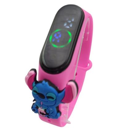 Imagem de Relógio Touch Infantil Stitch Resistente à Água - Rosa