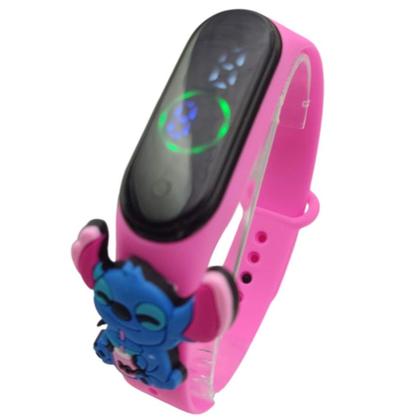 Imagem de Relógio Touch Infantil Stitch Resistente à Água - Rosa