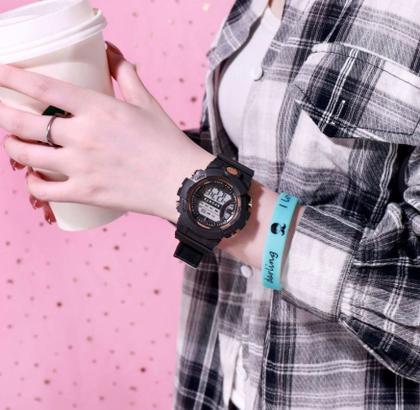 Imagem de Relógio Unisex Data Alarme à Prova d'água com Pulseira de Silicone Infantil