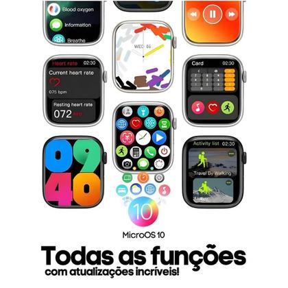 Imagem de Relógio Watch 9 Wearmax OS W99+ Plus super Amoled prova d'água Micro Os 10 NFC assistente inteligencia artificial chat GPT Smartwatch