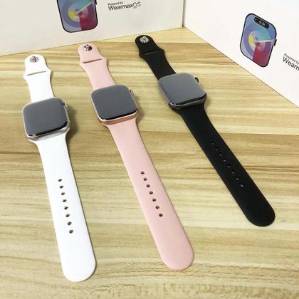 Imagem de Relógio Watch 9 Wearmax OS W99+ Plus super Amoled prova d'água Micro Os 10 NFC assistente inteligencia artificial chat GPT Smartwatch