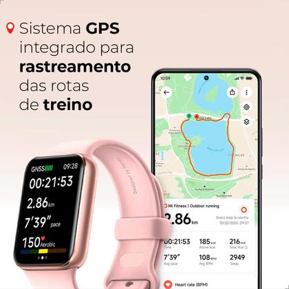 Imagem de Relógio Xiaomi Smart Band 9 Pro Tela de Amoled 1,74'' GPS 5 ATM LED Duplo Global Original Com Correia