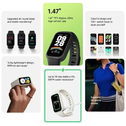 Imagem de Relogio XiaomiMi Band 9 Active Original A Prova D,agua Até 50M Mais Fone AirDots2 Sem fio Original