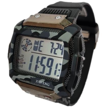 Imagem de Relógio Xufeng Preto Camuflado Com Cronometro Visor Com Números Grande