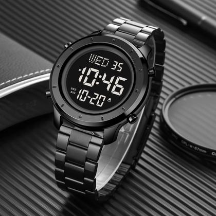 Imagem de Relógio zolohoni Black Digital Stainless Steel Waterproof Men
