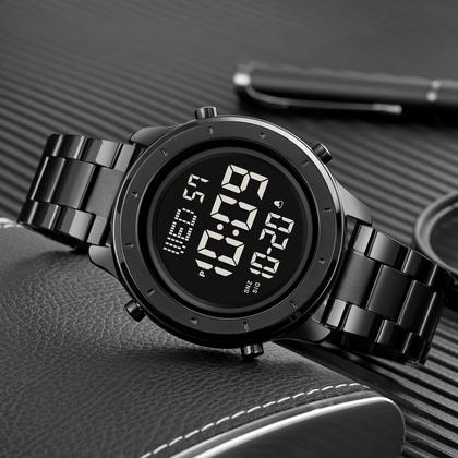 Imagem de Relógio zolohoni Black Digital Stainless Steel Waterproof Men