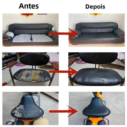 Imagem de Remendo Autoadesivo de Couro PU para Reparar Sofás, Móveis, Cadeiras, Bolsas e Sapatos