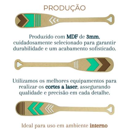 Imagem de Remo decorativo MDF Decoração de Praia colorido parede