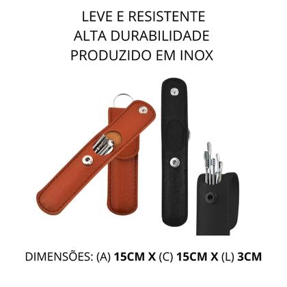Imagem de Removedor Cera de Ouvidos Kit 6 Peças Aço Inox Limpeza