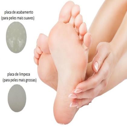 Imagem de Removedor de calos eletrico 2 em 1 esfoliador lixa de pes massageador pele spa usb recarregavel