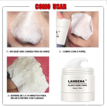 Imagem de Removedor De Cravos Lanbena Limpeza De Pele Máscara 30g