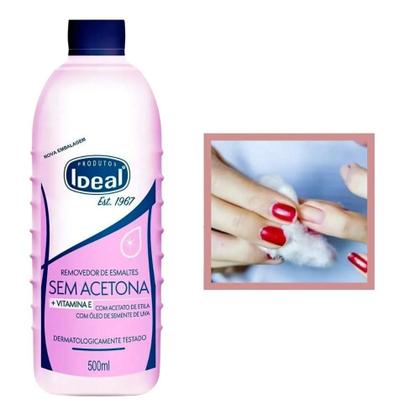 Imagem de Removedor de Esmaltes sem Acetona Óleo de Uva Ideal 500ml