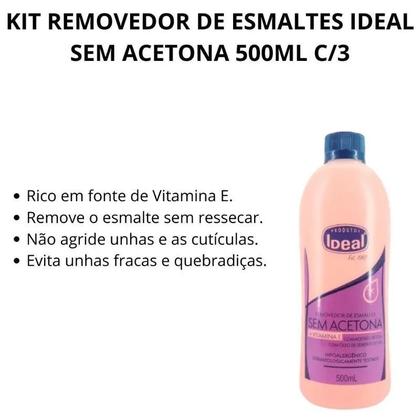 Imagem de Removedor de Esmaltes sem Acetona Óleo de Uva Ideal 500ml