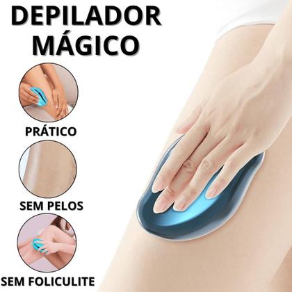 Imagem de Removedor De Pelos Reutilizável Depilador De Cristal Indolor Depilado Sabonete Para Depilação Manual