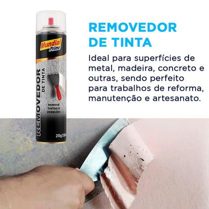 Imagem de Removedor de Tinta Spray 350ml (250g) - Mundial Prime  Removedor de Pintura, Verniz e Graffiti