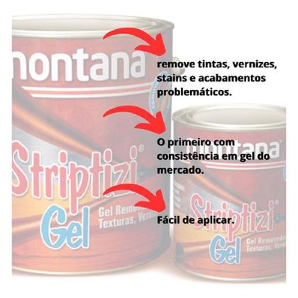 Imagem de Removedor Tintas Verniz Texturas Striptizi Gel 3,6lt Montana- Remove Tudo!