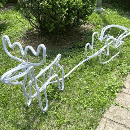 Imagem de Rena C/Trenó Natal Mangueira Luz Led Neon Decoração Natalina