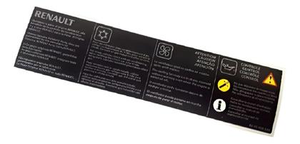 Imagem de Renault Logan Etiqueta Adesivo Do Cofre Do Moto Genuíno