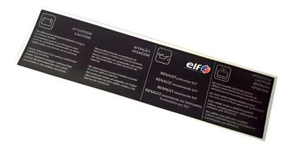 Imagem de Renault Logan Etiqueta Adesivo Do Cofre Do Moto Genuíno