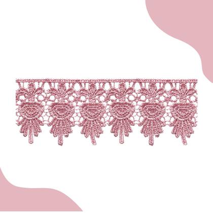 Imagem de Renda De Guipír Chl-436 - Peça Com 13,7 Metros- Rose - Nº: 135 - Nybc