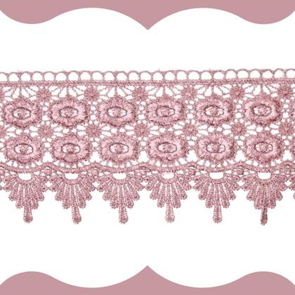 Imagem de Renda Guipír Rose - Rolo Com 13,7 Metros - Chl427 - Nybc