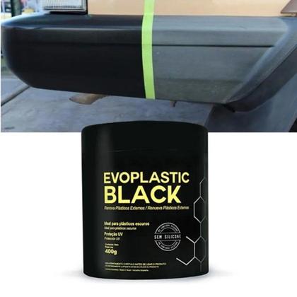 Imagem de Renova Plástico Externos Do Carro Evoplastic Black 400g Evox