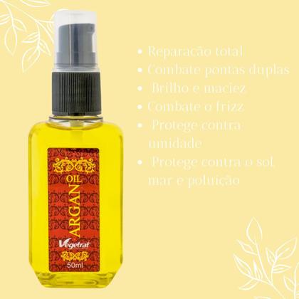 Imagem de Reparador de Pontas Vegetrat Óleo de Argan Frasco 50ml