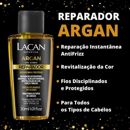 Imagem de Reparador Termoprotetor Argan Lacan 30ml Reparação Antifrizz