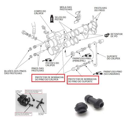 Imagem de Reparo Borracha Pinça Freio Cbx 250 Twister Dianteira