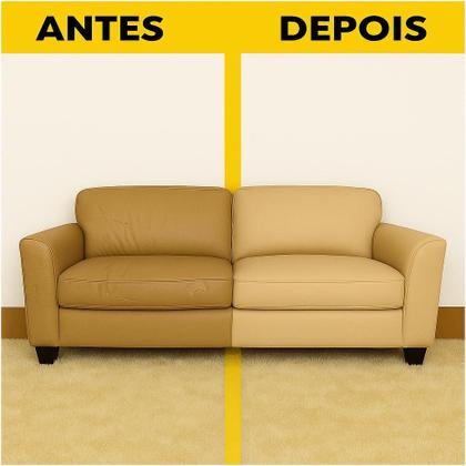 Imagem de Reparo Couro Adesivo Moto Móveis Carro Sofa Autocolante Bege