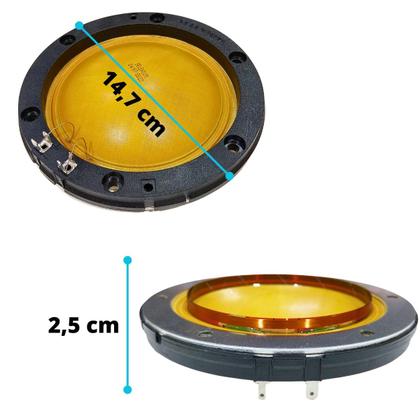 Imagem de Reparo driver d405 e d400 original selenium jbl 8 ohms rpd400 150w rms diafragma fenólico potente