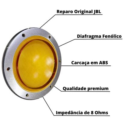 Imagem de Reparo driver d405 e d400 original selenium jbl 8 ohms rpd400 150w rms diafragma fenólico potente