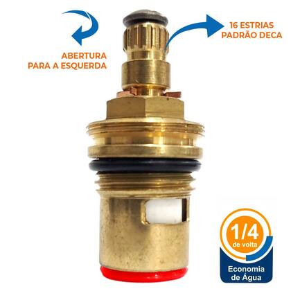 Imagem de Reparo Mecanismo para Torneira Misturador 1/4 de Volta M22 Vermelho