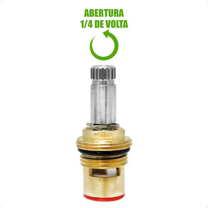 Imagem de Reparo Para Torneira Mecanismo M18 Com 1/4 De Volta Carrapeta Registro