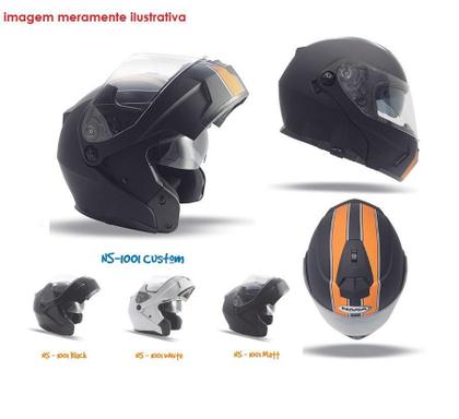 Imagem de Reparo Queixeira Capacete Nasa Ns-1001 Route Black White