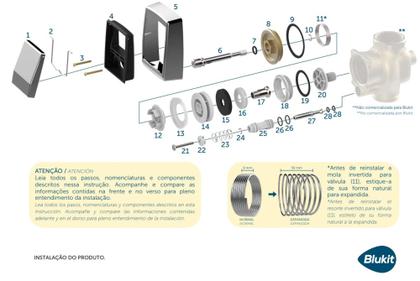 Imagem de Reparo Válvula Hydra Luxo Master 1.1/2 Blukit