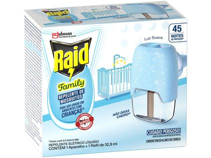 Imagem de Repelente Elétrico Líquido Raid Family com Refil - 32,9ml 45 Noites