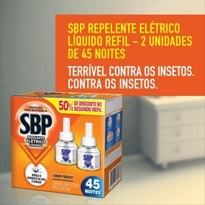 Imagem de Repelente Elétrico Líquido Sbp Cx 2 Un 35Ml Off 50% No 2Ref