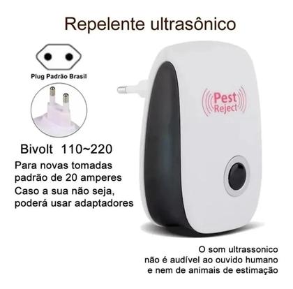 Imagem de Repelente Eletrônico Ultrassônico Anti-Pragas Espanta Ratos