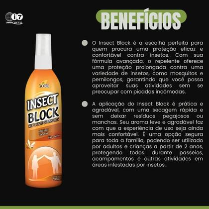 Imagem de Repelente Insect Block Anti Insetos Mosquitos 200ml 12un