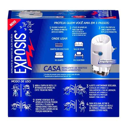 Imagem de Repelente Líquido Elétrico Exposis Casa Aparelho + Refil 32,9ml